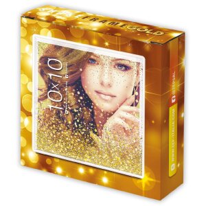 Marco de fotos ZEP RB503 Glitter Shake Frame Dorado 10x10 cm