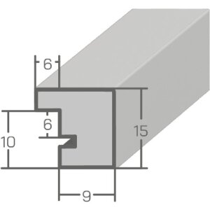 MendeFrames Marco de fotos H14B Decoración de raíz oscuro 15x21 cm Vidrio de museo