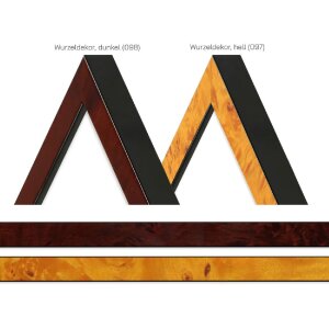 Marco de fotos de madera MendeFrames H14B – Decoración de raíz (claro u oscuro) 15mm hasta 40x50 cm