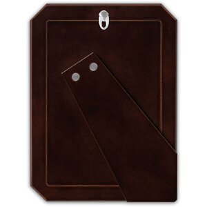 Marco de fotos Lucca ZEP plateado 10x15 cm 15x20 cm con cristal y respaldo de madera