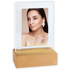 Marco de fotos de acrílico ZEP New York LED Base...