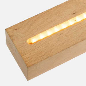 Marco de fotos de acrílico ZEP New York LED Base de madera 10x15 cm o 13x18 cm