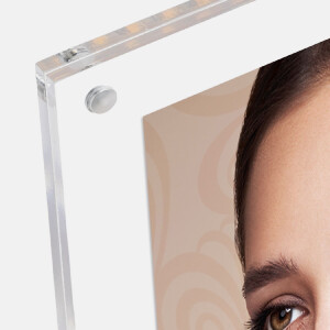 Marco de fotos de acrílico ZEP New York LED Base de madera 10x15 cm o 13x18 cm