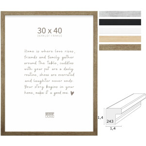 Marco de fotos Deknudt S243 de madera con perfil de...