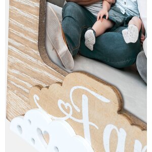 Marco de fotos de madera ZEP Tudor Family Marrón 13x18 o 15x20 cm Horizontal