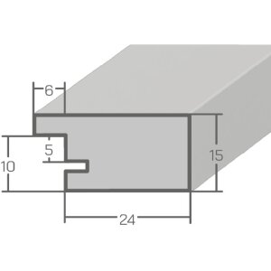 Espejo de pared MendeFrames H14D con decoración de raíz oscura 40x60 cm