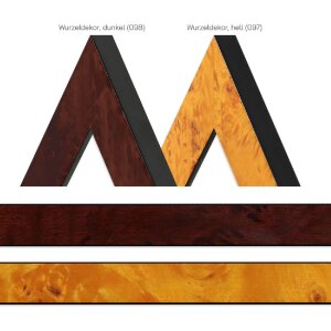 Marco de fotos de madera MendeFrames Wurzeldekor oscuro 20x28 cm