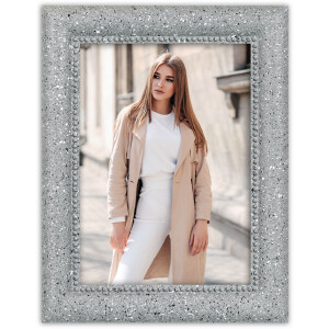 Marco de fotos ZEP Pollock Terrazzo Blanco Gris...