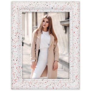 Marco de fotos ZEP Pollock Terrazzo Blanco Gris Marrón 10x15 13x18 15x20 cm