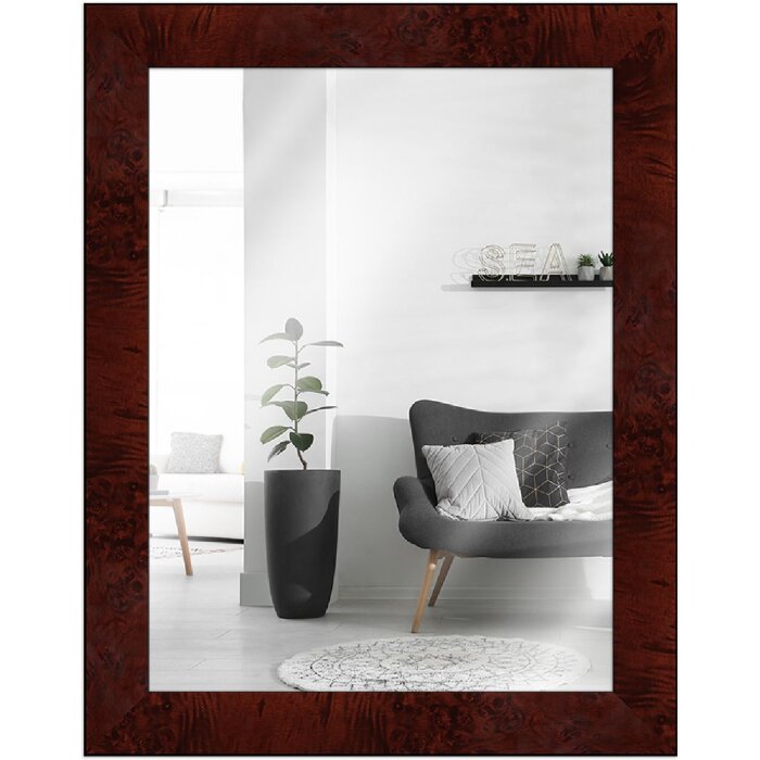 MendeFrames Espejo de Pared H14E Madera de Raíz Oscura 70x70 cm