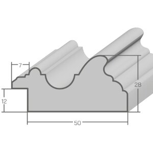 Espejo de pared MendeFrames H017 Nogal 50x60 cm