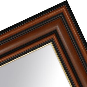 MendeFrames H017 Espejo de Pared Nogal con Borde Dorado 42x59,4 cm