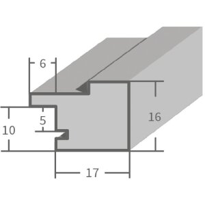 Espejo de pared de madera MendeFrames H025 30x45 cm negro