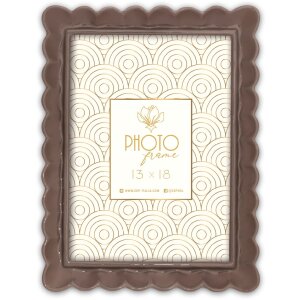 Marco de fotos ZEP HERVE de resina Blanco Taupe...