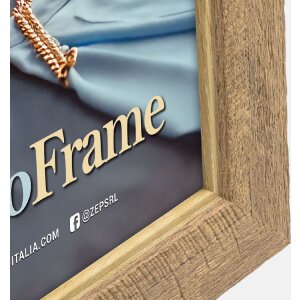 Marco de fotos ZEP OLBIA Aspecto Madera 10x15 hasta 30x40 cm Marrón Gris Blanco Marco de Cristal