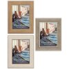 Marco de fotos ZEP OLBIA Aspecto Madera 10x15 hasta 30x40 cm Marrón Gris Blanco Marco de Cristal