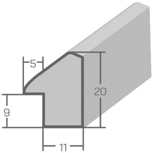 Espejo de pared de madera blanco MendeFrames H080 30x60 cm
