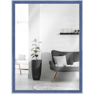 Espejo de pared de madera MendeFrames H080 Azul 30x60 cm