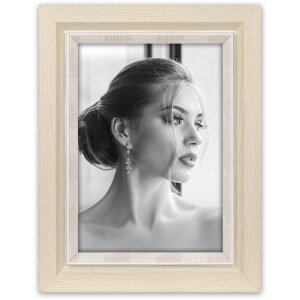 Marco de fotos Sydney Marrón Natural Blanco 10x15 13x18 15x20 cm Cristal