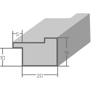 Marco de fotos de madera H120 rojo con acabado de madera 50x70 cm y vidrio antirreflejo