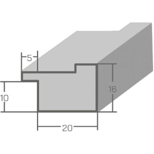 Marco de fotos de madera MendeFrames H120 Negro gemasert 40x50 cm cristal normal