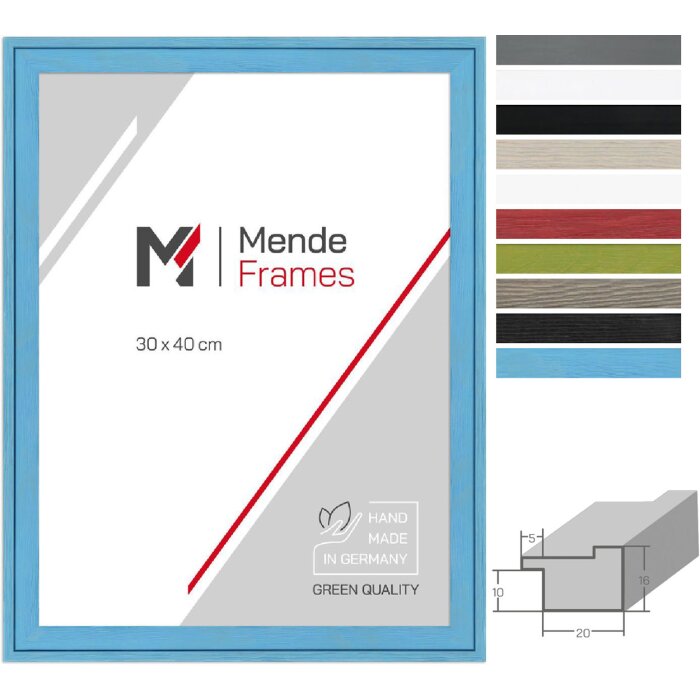 MendeFrames H120 Marco de fotos de madera maciza muchos colores formatos hasta 50x75 cm