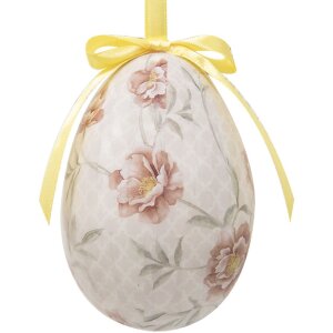 Clayre & Eef 65908 Decoración Colgante Huevo Set de 6 Ø 7x10 cm