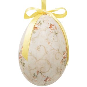 Clayre & Eef 65908 Decoración Colgante Huevo Set de 6 Ø 7x10 cm