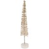 Clayre & Eef 66315BE Decoración para Árbol de Navidad Ø 5x25 cm Beige-Dorado