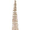 Clayre & Eef 66315BE Decoración para Árbol de Navidad Ø 5x25 cm Beige-Dorado