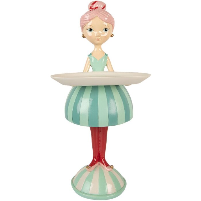 Decoración de niño con cuenco Clayre & Eef 18x16x38 cm Azul/Blanco 6PR5795