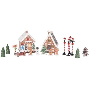 Set de 17 casitas decorativas con LED Clayre & Eef...