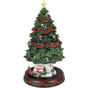 Árbol de Navidad con LED Clayre & Eef 6PR5874 Verde/ROJO 24x46 cm