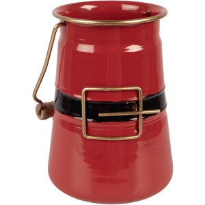 Jarra de leche decorativa Clayre & Eef 6Y5903 12x10x16 cm Rojo-Negro