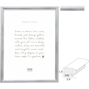 Marco de fotos Deknudt S54SD3 Plata Madera Cristal...