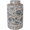 Clayre & Eef 6CE2372 Maceta decorativa con tapa Ø 18x30 cm