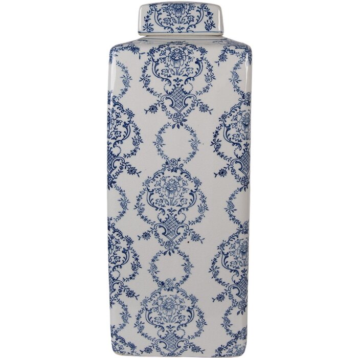 Clayre & Eef 6CE2388L Maceta Decorativa con Tapa 16x16x41 cm