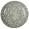 Placa de pastel Clayre & Eef 6CE2382 Blanco-Verde Ø 32x15 cm Porcelana