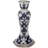 Soporte para velas Clayre & Eef 6CE2384S Ø 11x21 cm Blanco-Azul