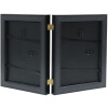 Marco doble Deknudt S41VH2 Negro 2x10x15 cm Vidrio transparente