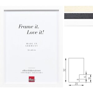 Marco de fotos Effect Profil 74 madera natural blanco...