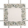 Cesto de pan de tela Clayre & Eef GTB47 35x35x8 cm algodón beige verde floral con lazos