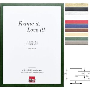 Marco de fotos Effect Profil Top S de madera maciza 1,5 cm ancho muchos colores formatos