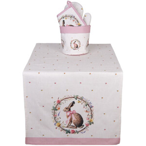 Protector de mesa Clayre & Eef EWC64 50x140 cm Beige-Braun