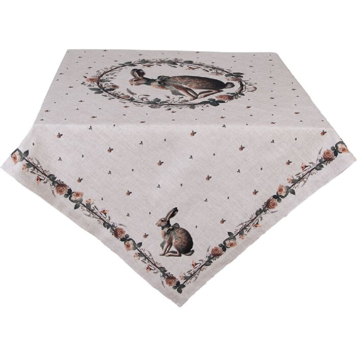 Tabla de centro Clayre & Eef NLE01 100x100 cm Beige-Braun