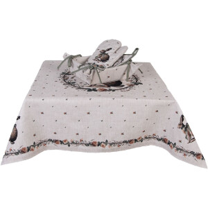 Tabla de centro Clayre & Eef NLE01 100x100 cm Beige-Braun