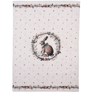 Toalla de cocina Clayre & Eef NLE42 50x70 cm Beige-Braun