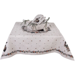 Paño de cocina Clayre & Eef NLE45 20x20 cm Beige-Braun