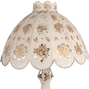 Lámpara de mesa Clayre & Eef 5LMC0054 Beige-Gold Ø 41x69 cm E27 max 60W