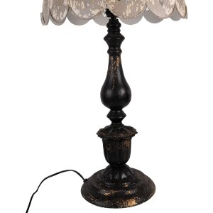 Lámpara de mesa Clayre & Eef 5LMC0055 Negro-Gris Ø41x75cm E27 max 60W